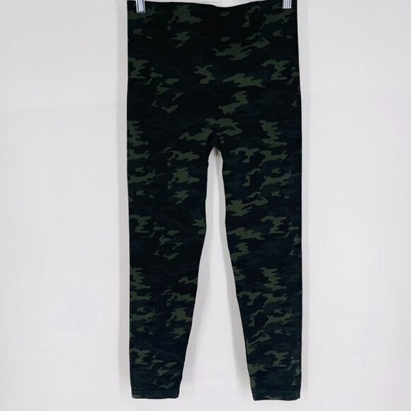 Spanx Sz XL Green Camo Look At Me Now Seamless High Waist Ankle Length Leggings - Picture 1 of 4